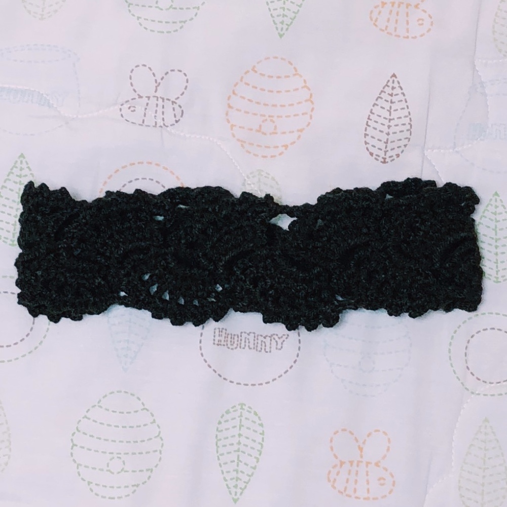 Crochet Brown Tieback Headband